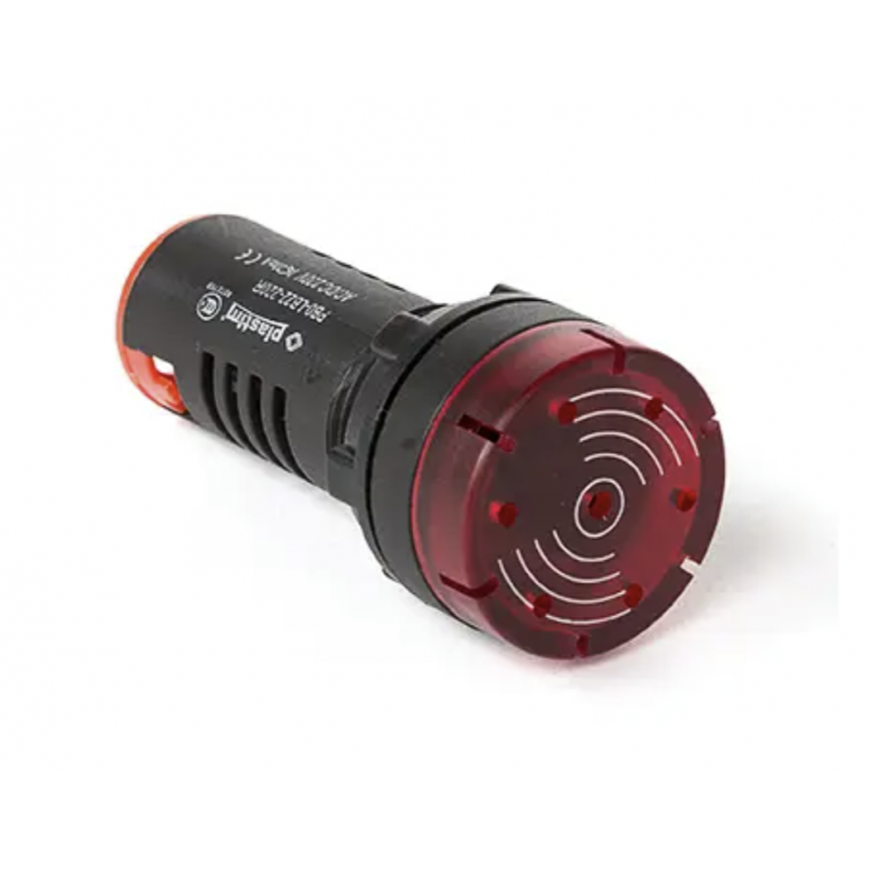 Сигнализатор светозвуковой, красная 24 В AC/DC, серия PBO, Plastim (PB0-LB22-24R)